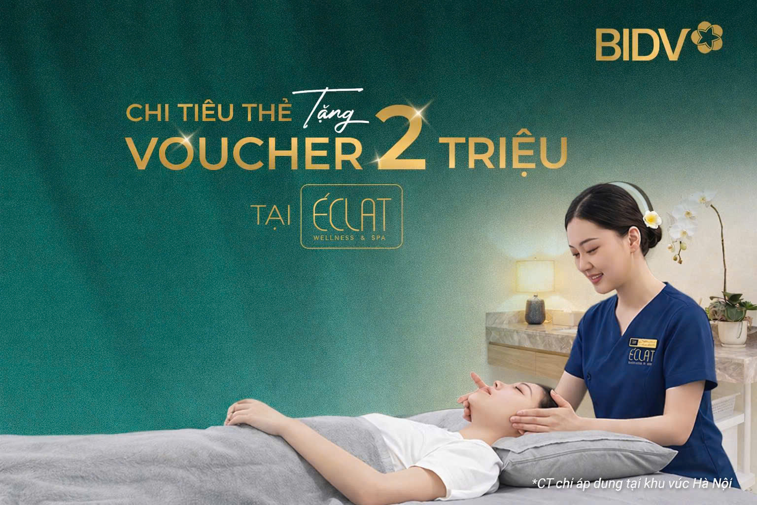Chi tiêu Thẻ -  Tặng Voucher chăm sóc sức khỏe và làm đẹp