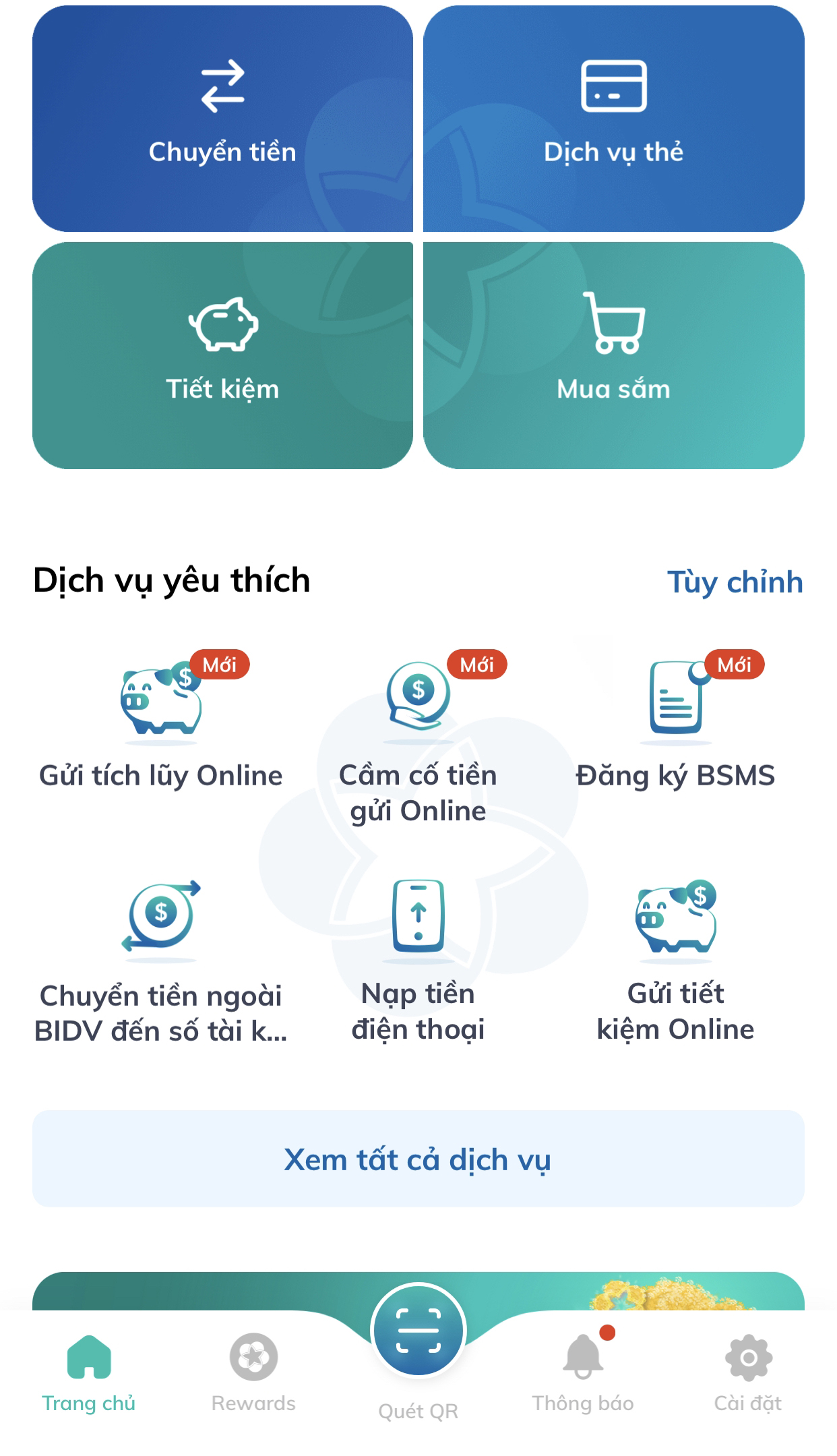 Chức năng Gửi tiết kiệm online